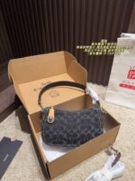 Coach Chambray Underarm Bag With Long Shoulder Strap Retro Elegance Single Shoulder Or Crossbody - Image 13
