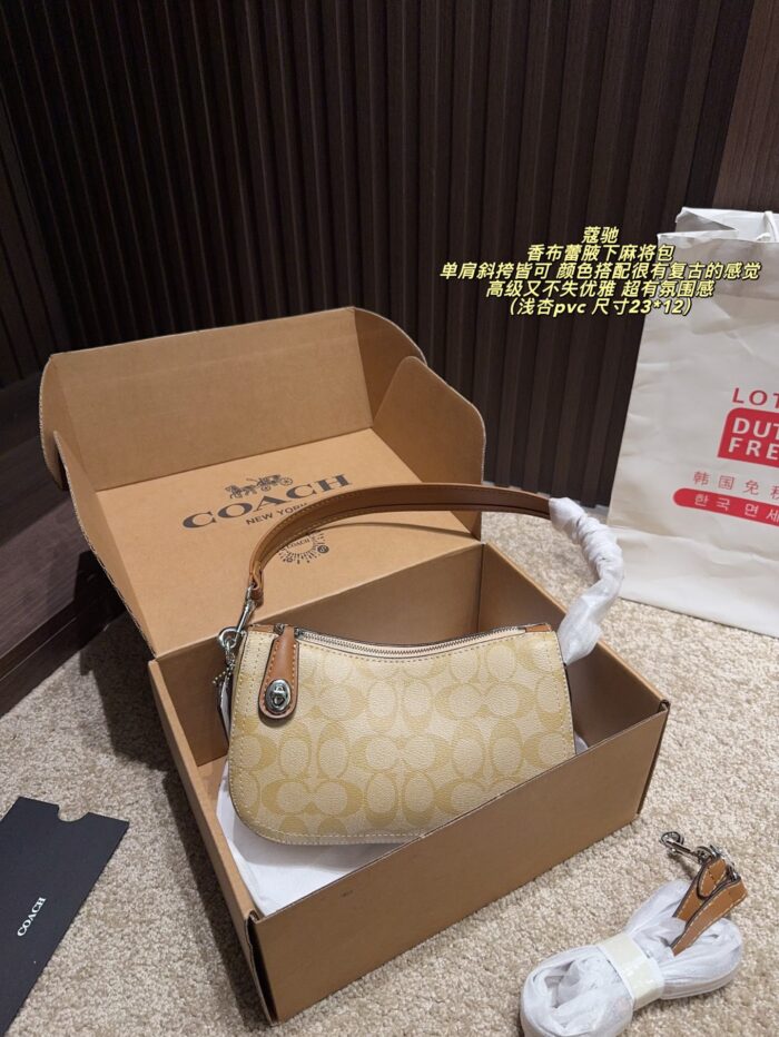 Coach Chambray Underarm Bag With Long Shoulder Strap Retro Elegance Single Shoulder Or Crossbody - Image 15