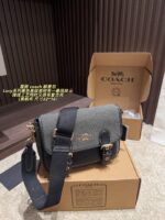 Coach Lucy Series Black Messenger Bag Genuine Leather Edging With Vintage-Inspired Sharp-Line Craftsmanship - Image 2