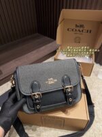 Coach Lucy Series Black Messenger Bag Genuine Leather Edging With Vintage-Inspired Sharp-Line Craftsmanship - Image 3