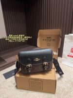 Coach Lucy Series Black Messenger Bag Genuine Leather Edging With Vintage-Inspired Sharp-Line Craftsmanship - Image 10