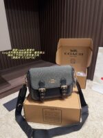 Coach Lucy Series Black Messenger Bag Genuine Leather Edging With Vintage-Inspired Sharp-Line Craftsmanship - Image 14