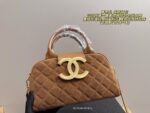 Chanel Bowling Bag Quadrant Double C Logo Spacious Yet Lightweight Chain Strap For Shoulder Or Crossbody Carry - Image 2