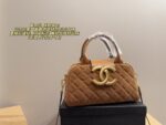 Chanel Bowling Bag Quadrant Double C Logo Spacious Yet Lightweight Chain Strap For Shoulder Or Crossbody Carry - Image 14