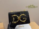 Dolce & Gabbana Dg Girls Crocodile-Embossed Chain Bag Versatile, Fashionable And Eye-Catching - Image 3