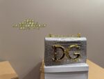 Dolce & Gabbana Dg Girls Crocodile-Embossed Chain Bag Versatile, Fashionable And Eye-Catching - Image 14