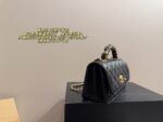 Chanel Handheld Accordion Bag Black Champagne Gold Multiple Compartments Long, Slim Silhouette - Image 4