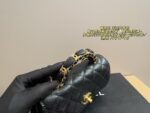 Chanel Handheld Accordion Bag Black Champagne Gold Multiple Compartments Long, Slim Silhouette - Image 5