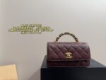 Chanel Handheld Accordion Bag Black Champagne Gold Multiple Compartments Long, Slim Silhouette - Image 10