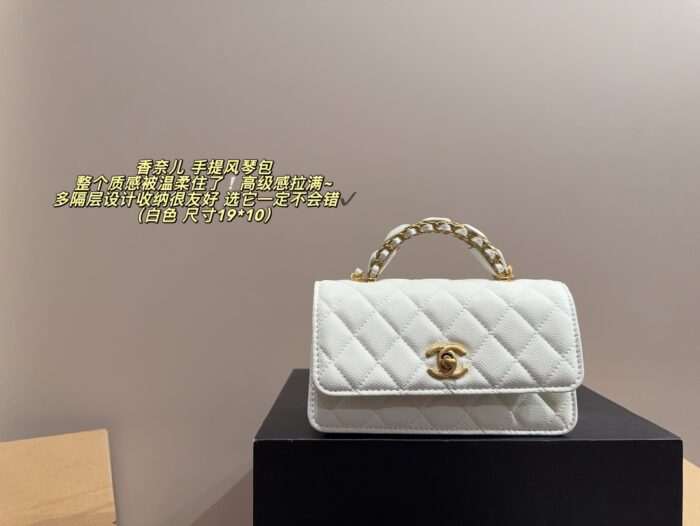 Chanel Handheld Accordion Bag Black Champagne Gold Multiple Compartments Long, Slim Silhouette - Image 12
