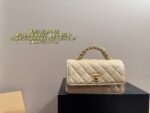 Chanel Handheld Accordion Bag Black Champagne Gold Multiple Compartments Long, Slim Silhouette - Image 14