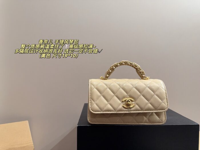 Chanel Handheld Accordion Bag Black Champagne Gold Multiple Compartments Long, Slim Silhouette - Image 14