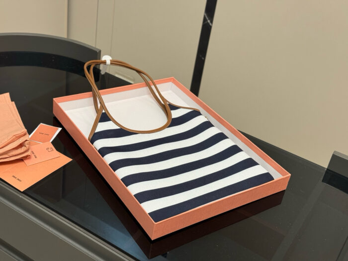 Miu Miu New Striped Tote Bag - Image 8