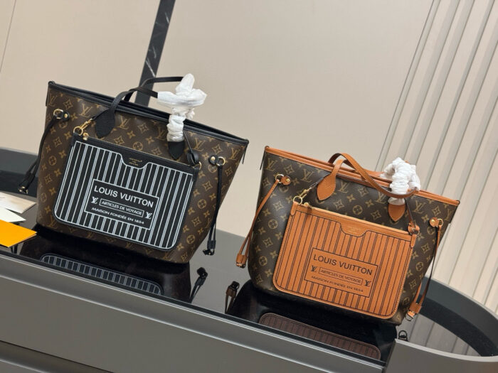 Louis Vuitton Neverfull New Classic Textured Tote - Image 5