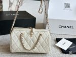 Chanel 25P Bowling Bag - Black With White Trim Boston Bag Carry Or Crossbody Comfortable And Durable Generous Capacity - Image 6