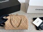 Chanel 25P Bowling Bag - Black With White Trim Boston Bag Carry Or Crossbody Comfortable And Durable Generous Capacity - Image 12