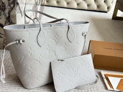 Louis Vuitton Neverfull Tote Generous Capacity With Detachable Mini Bag Striped Lining