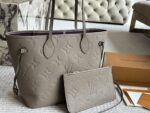 Louis Vuitton Neverfull Tote Extra-Large Capacity Detachable Zippered Clutch Striped Lining