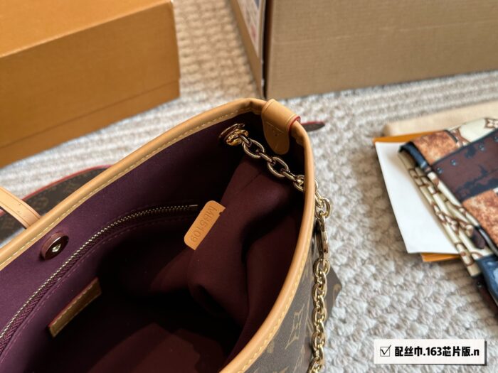 Louis Vuitton Carryall Bb Monogram Gold Chain Tote - Image 7