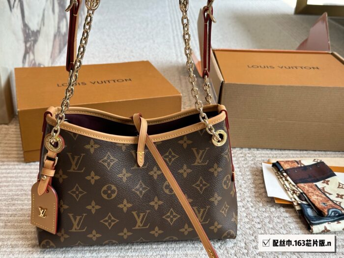 Louis Vuitton Carryall Bb Monogram Gold Chain Tote - Image 9