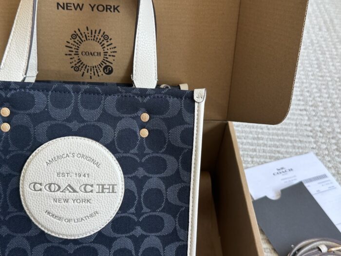 Coach Dempsey Tote - Classic Logo, Adorable Colourway, Small Size (Upgraded Version With Box) - Image 2