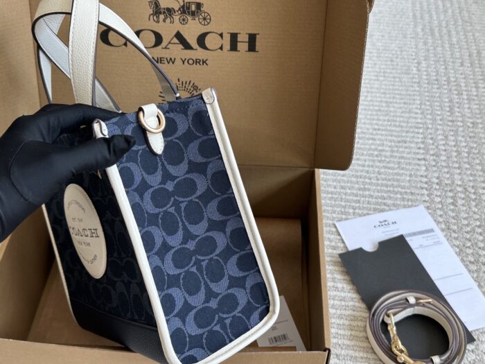 Coach Dempsey Tote - Classic Logo, Adorable Colourway, Small Size (Upgraded Version With Box) - Image 3