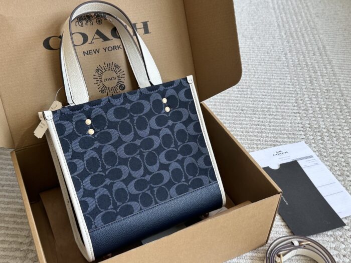 Coach Dempsey Tote - Classic Logo, Adorable Colourway, Small Size (Upgraded Version With Box) - Image 6