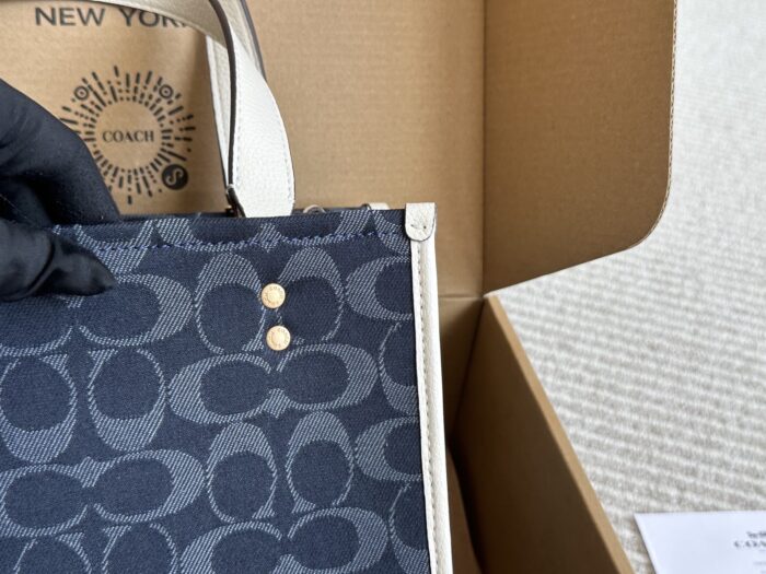 Coach Dempsey Tote - Classic Logo, Adorable Colourway, Small Size (Upgraded Version With Box) - Image 7