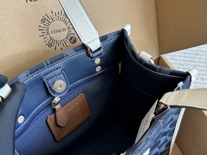 Coach Dempsey Tote - Classic Logo, Adorable Colourway, Small Size (Upgraded Version With Box) - Image 8