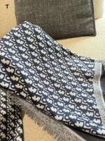Dior Limited Edition Vintage Oblique Print Double-Layer Shawl - Image 5
