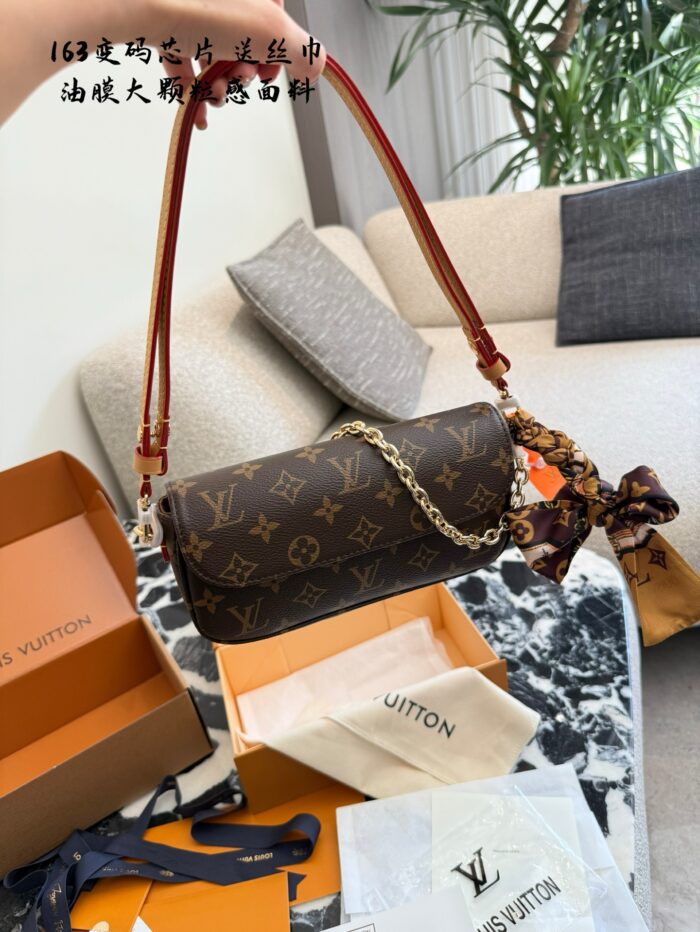 Louis Vuitton Wallet On Chain Ivy Handbag Monogram Canvas Detachable Shoulder Strap Chain - Image 8