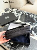 Prada 2022 Spring/Summer Collection Men'S Recycled Nylon Leather Crossbody Shoulder Bag - Image 7