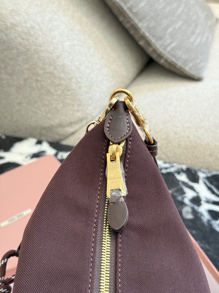 Miu Miu Burgundy Lunch Bag With Chain Detail - Image 5