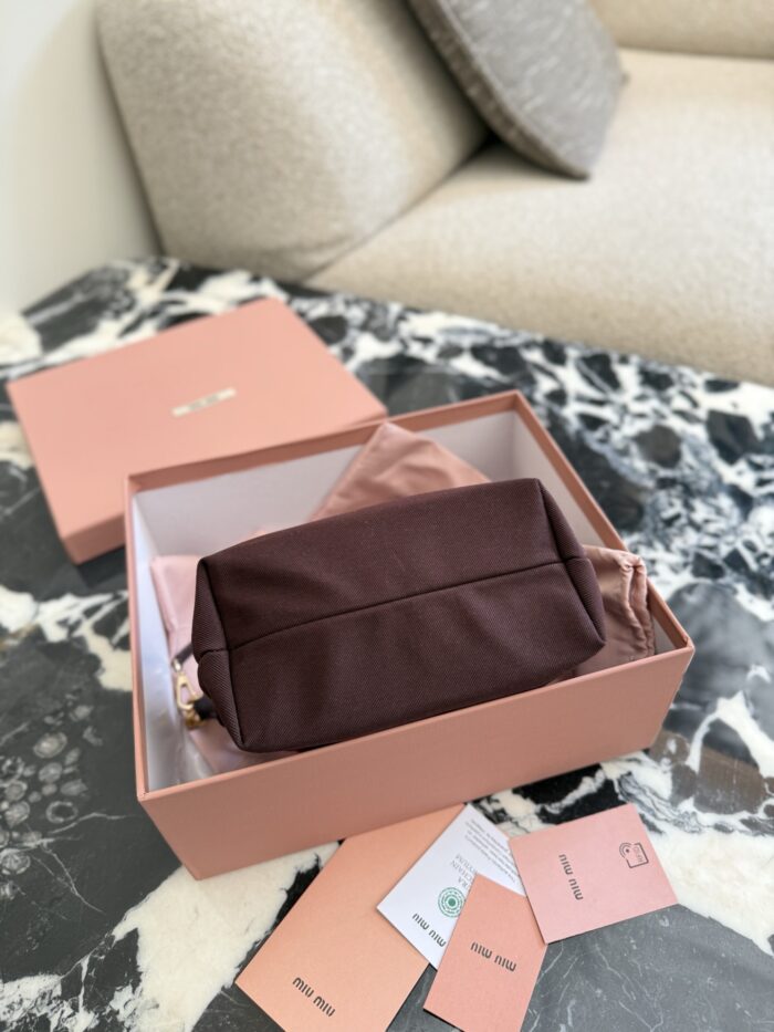 Miu Miu Burgundy Lunch Bag With Chain Detail - Image 8
