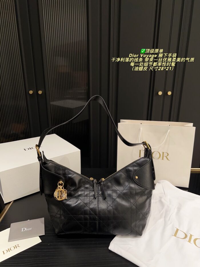 Dior Voyage Underarm Handbag Clean Lines, Elegant And Fashionable - Image 1