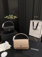 Chanel Upgraded Handle Fortune Bag Card Slots, Hidden Pocket, Woven Design - Image 14