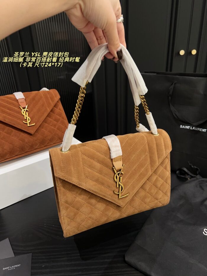 Yves Saint Laurent Suede Envelope Bag Soft And Refined, Versatile And Timelessly Chic - Image 2