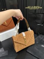 Yves Saint Laurent Suede Envelope Bag Soft And Refined, Versatile And Timelessly Chic - Image 9