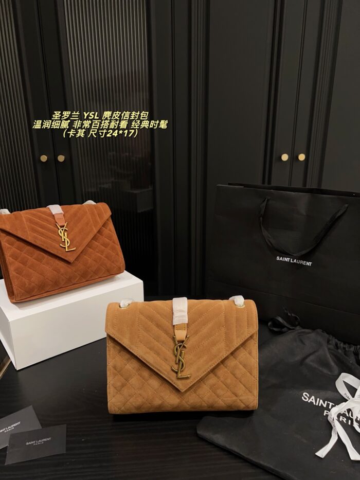 Yves Saint Laurent Suede Envelope Bag Soft And Refined, Versatile And Timelessly Chic - Image 11