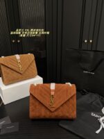 Yves Saint Laurent Suede Envelope Bag Soft And Refined, Versatile And Timelessly Chic - Image 12