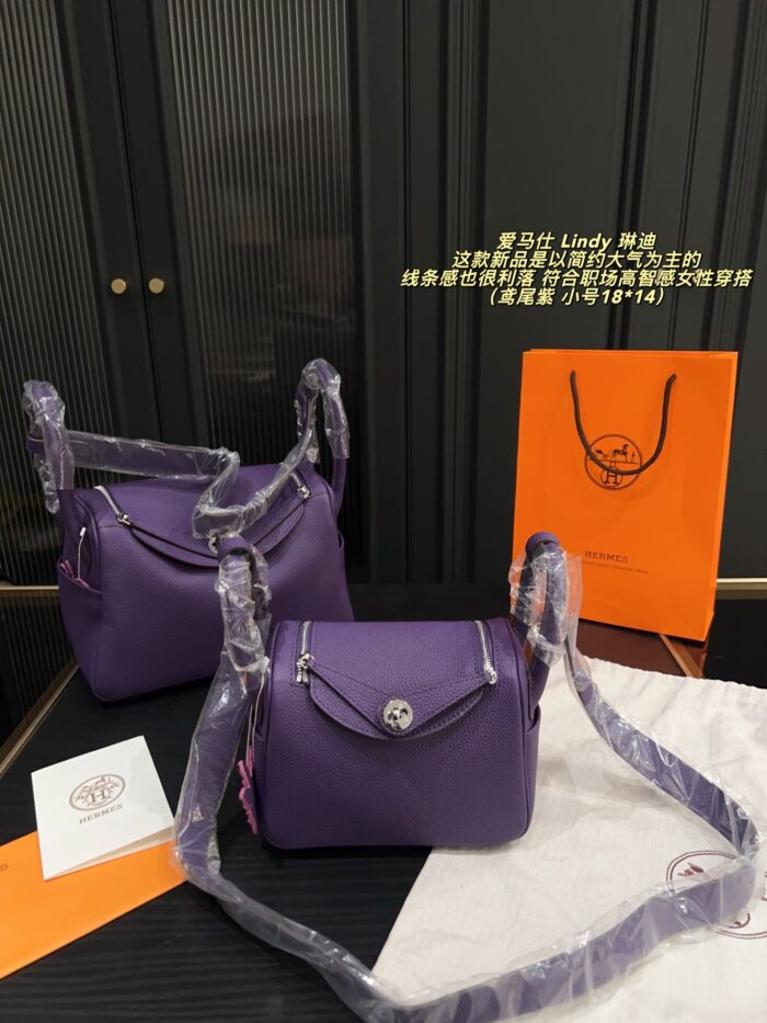 Hermès Lindy Iris Purple: Minimalist, Sophisticated, And Sleek Professional Handbag - Image 1