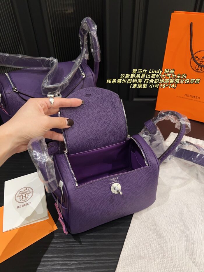 Hermès Lindy Iris Purple: Minimalist, Sophisticated, And Sleek Professional Handbag - Image 9