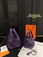 Hermes Cargo Tote Bag Iris Purple Classic And Sophisticated, Elevating Your Style - Image 10