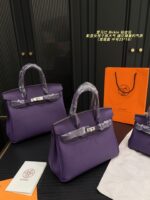 Hermès Birkin Platinum Bag Iris Purple Togo Silver Buckle Elegant And Sophisticated - Image 2