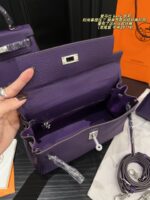 Hermès Kelly Togo Iris Purple Kelly Bag Elegant, Versatile, And Exudes Sophistication - Image 7