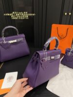 Hermès Kelly Togo Iris Purple Kelly Bag Elegant, Versatile, And Exudes Sophistication - Image 8