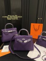 Hermès Kelly Togo Iris Purple Kelly Bag Elegant, Versatile, And Exudes Sophistication - Image 9