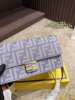 Fendi Monogram Series Woc Chain Bag Gold-Tone Chain For Crossbody Wear Exquisite Vintage Charm - Image 2