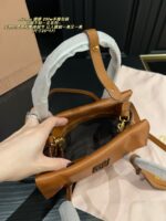 Miu Miu 25Fw 'Seeing Is Believing' Collection Handbag Triple Compartment Distressed Logo Structured Silhouette - Image 8