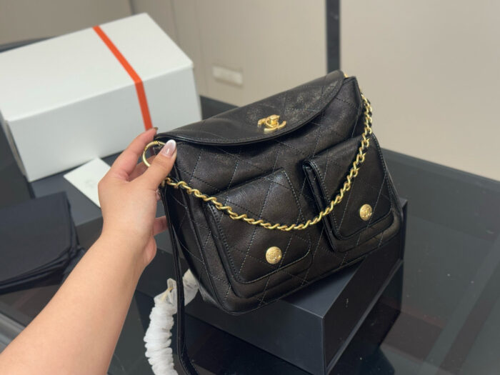 Chanel 24P Hippie Hobo Bag Retro Chic, Edgy, High-Quality, Versatile Bag - Image 2